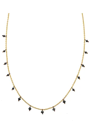 SETHI COUTURE Adeline Black Diamond 18K Yellow Necklace