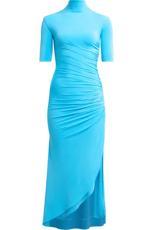 Alaïa Gathered Crepe-Jersey Maxi Dress