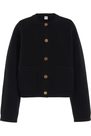 Totême Hammered-Button Wool-Cashmere Cardigan