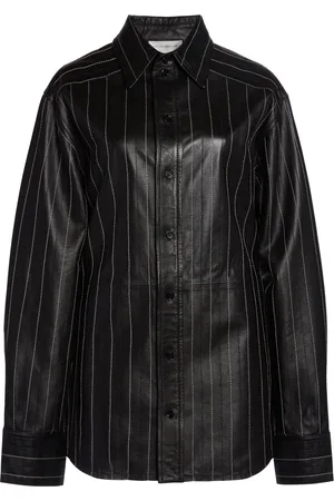 Victoria Beckham Belt-Detailed Leather Shirt