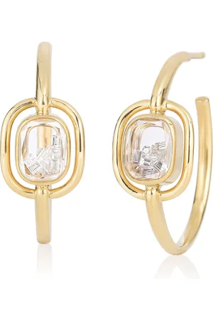 Moritz Glik Elo 18K Yellow Diamond Hoop Earrings