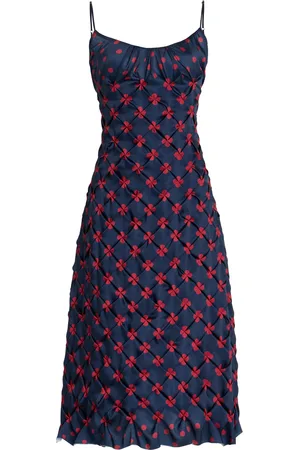 Marina Moscone Embroidered Camisole Dress