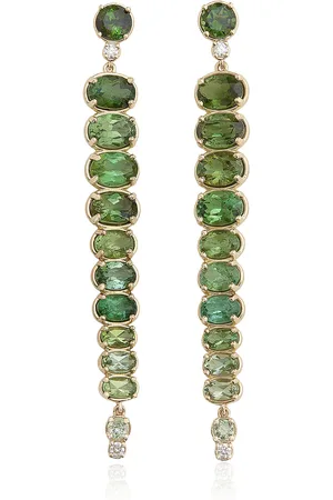 Jamie Wolf 18K Yellow Gold; Diamond And Tourmaline Earrings