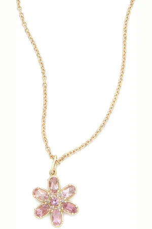 Jamie Wolf Floral 18K Yellow Gold Diamond And Tourmaline Necklace