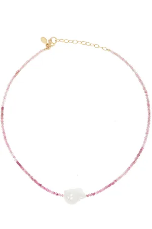 Joie DiGiovanni Tourmaline And Pearl Necklace