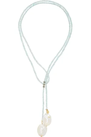 Joie DiGiovanni Gold-Filled; Aquamarine; Diamond and Pearl Necklace