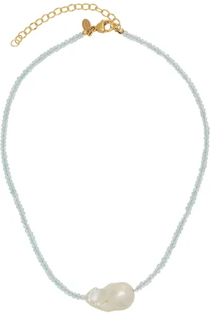 Joie DiGiovanni Gold-Filled; Aquamarine and Pearl Necklace