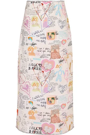 ZIMMERMANN Crush Embellished Linen Midi Skirt