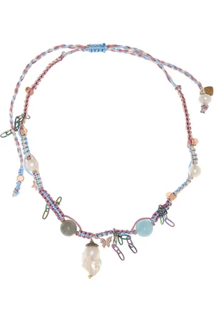 Joie DiGiovanni Mermaid Barbie Rose-Gold -Stone Necklace