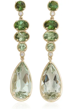 Jamie Wolf 18K Yellow Gold; Diamond And Tourmaline Earrings