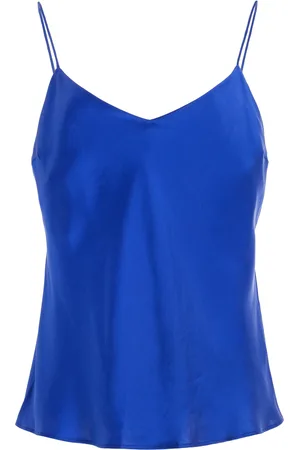ASCENO The Milos Silk-Charmeuse Camisole Top