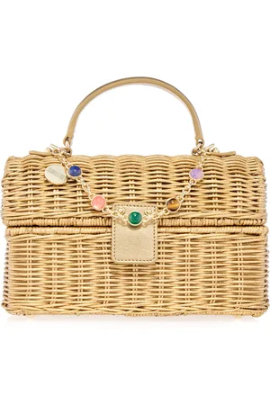 Judith Leiber Isla Embellished Rattan Basket Clutch