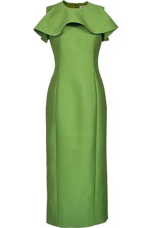 Amir Taghi Linda Wool And Silk-Blend Dress