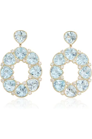 Jamie Wolf 18K Yellow Gold Diamond And Topaz Earrings