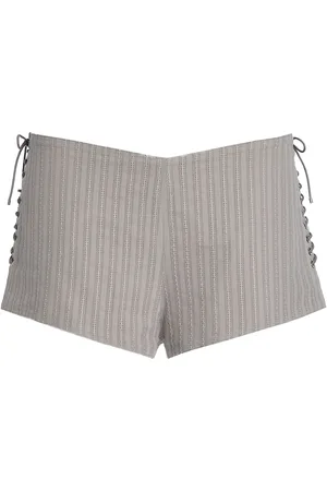 Ludovic De Saint Sernin Micro Embroidered-Cotton Low-Rise Shorts