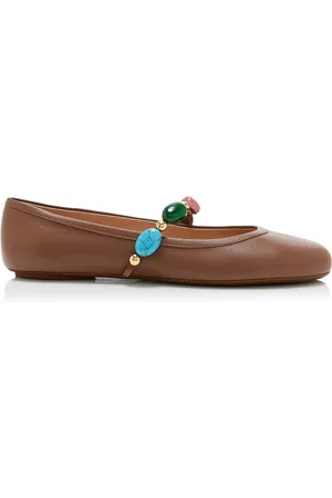 Gianvito Rossi Shanti Leather Mary Jane Flats