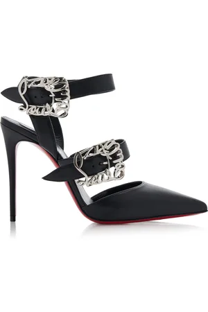 Christian Louboutin Giddylina 100mm Buckle-Detailed Leather Pumps