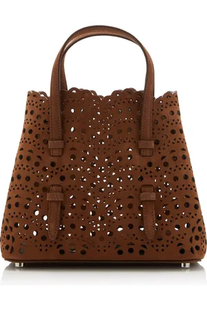 Alaïa Mina 20 Vienne-Cut Nubuck Tote Bag