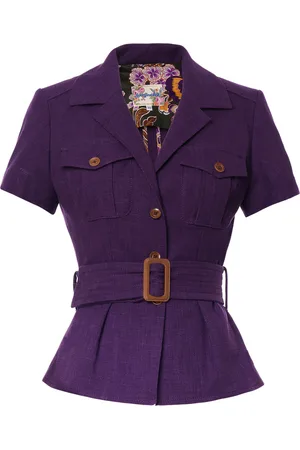 LENA HOSCHEK Alice Tie-Detailed Cotton-Blend Jacket