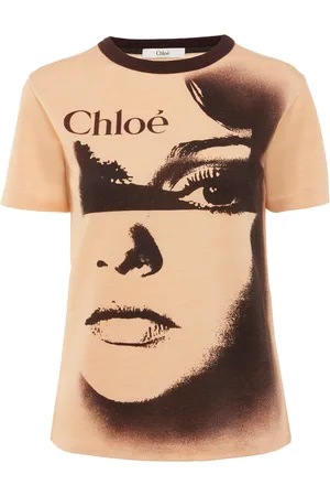 Chloé Printed Pique Jersey T-Shirt