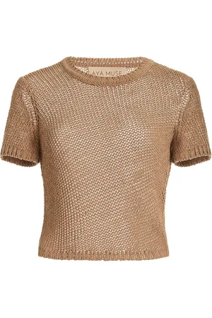 AYA MUSE Atele Knit Cotton-Blend Crop Top