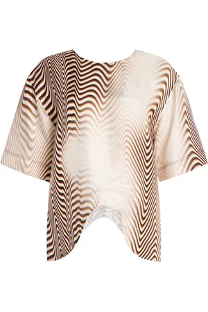 Niccolo Pasqualetti Onda Zebra-Printed Silk Twill Top