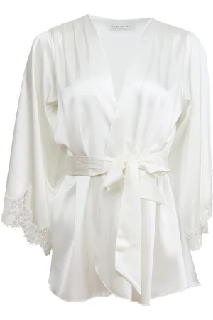 FLEUR DU MAL X Galia Lahav Beaded Iris Lace Angel Sleeve Robe