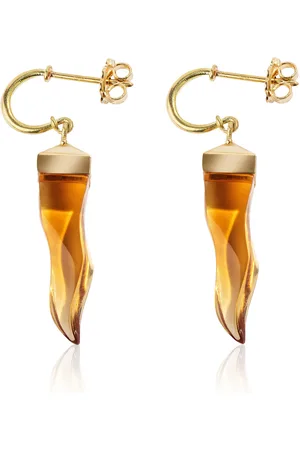 Renato Cipullo 18k Yellow Gold Citrine Cornicello Earrings