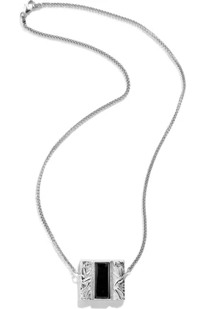 Renato Cipullo Figura 18K White Gold Onyx Necklace