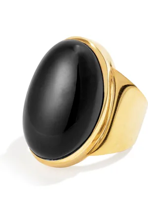 Renato Cipullo Forza 18K Yellow Gold Onyx Ring