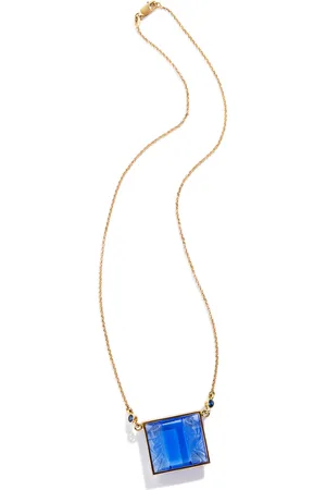 Renato Cipullo Figura 18K Yellow Gold Glass; Sapphire Necklace