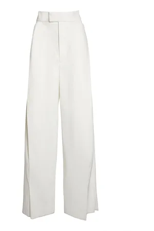 Victoria Beckham Pleated Suiting Wide-Leg Pants