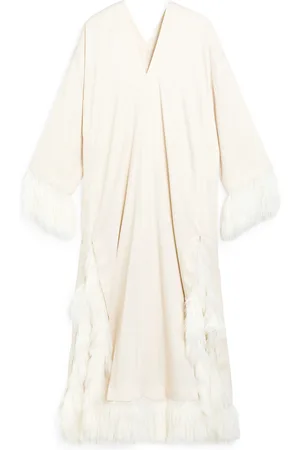 By Malene Birger Clarrie Feather-Trimmed Crepe Maxi Dress