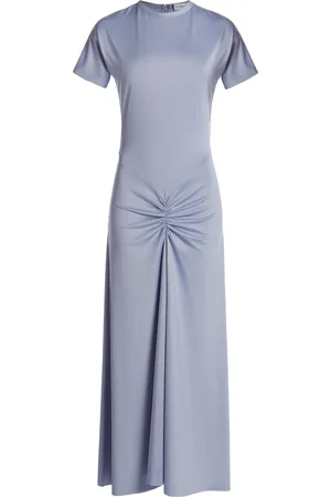 Victoria Beckham Gathered Jersey Midi Dress