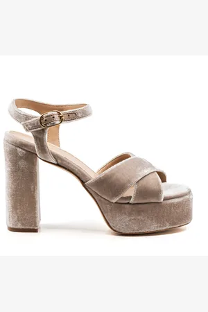 Andrea Gomez Bella Velvet Platform Sandals