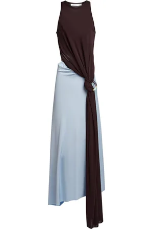 Victoria Beckham Knotted Cutout Jersey Midi Dress