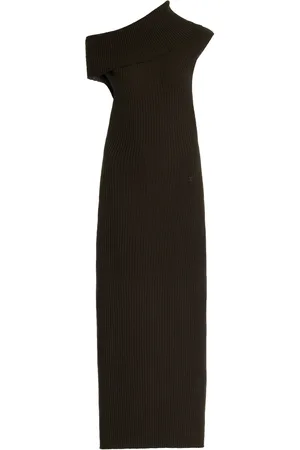 Courrèges Twisted Ribbed-Knit Maxi Dress