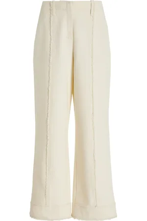 Simkhai Sully Cropped Crepe Wide-Leg Pants