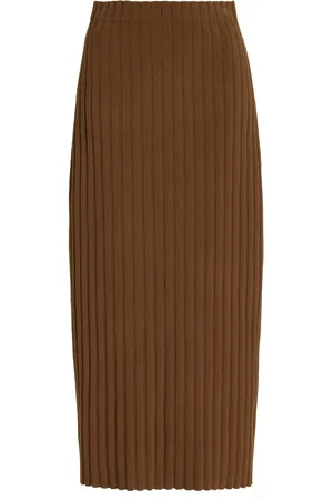 By Malene Birger Fiemme Ribbed-Knit Column Maxi Skirt