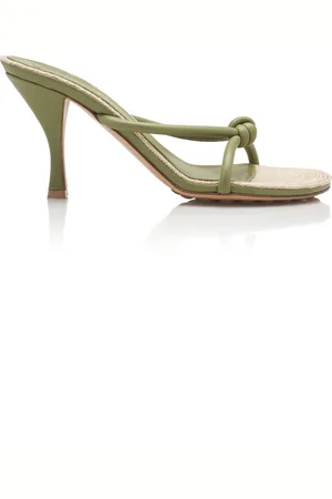 Bottega Veneta Blink Jute-Trimmed Leather Sandals