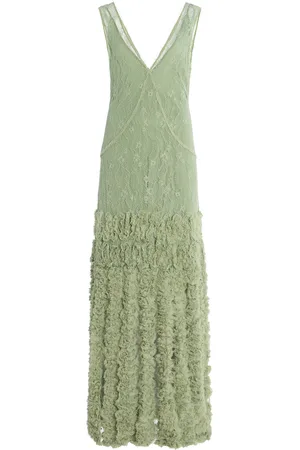 ALEXIS Jeysa Ruffled-Fringe Lace Maxi Dress