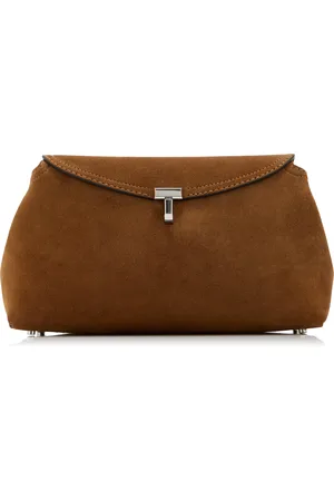 Totême T-lock Suede Clutch