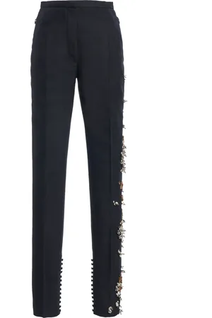 DRIES VAN NOTEN Pandoris Embellished Wool Skinny Pants