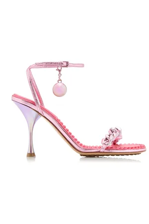 Bottega Veneta Dot Lounge Metallized Sandals