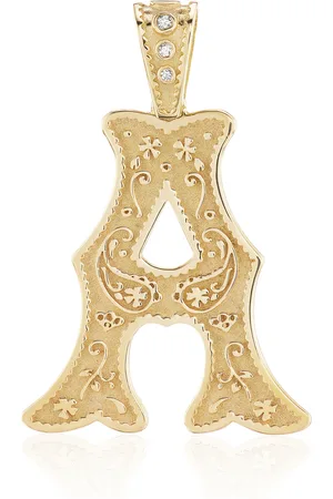 Marlo Laz 14K Yellow Small Southwestern Letter Charm
