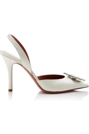 Amina Muaddi Begum Satin Slingback Pumps