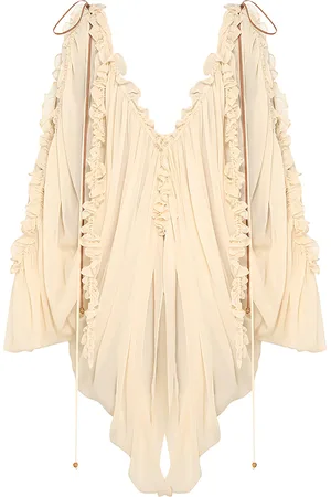 ZIMMERMANN Illuminate Ruffled Georgette Tunic Top