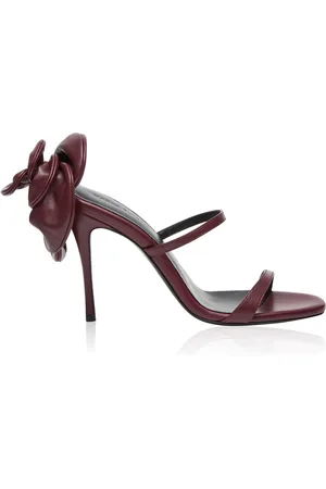 MAGDA BUTRYM Flower-Embellished Leather Sandals