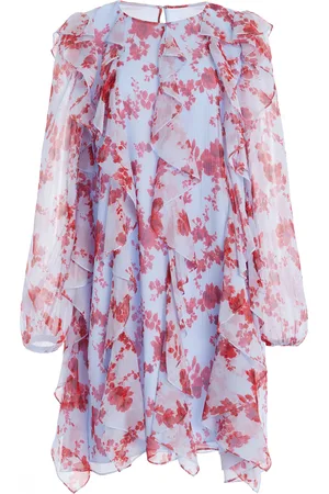 Carolina Herrera Ruffled Silk Chiffon Mini Dress