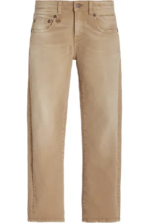 R13 Boy Rigid Low-Rise Straight-Leg Cropped Jeans